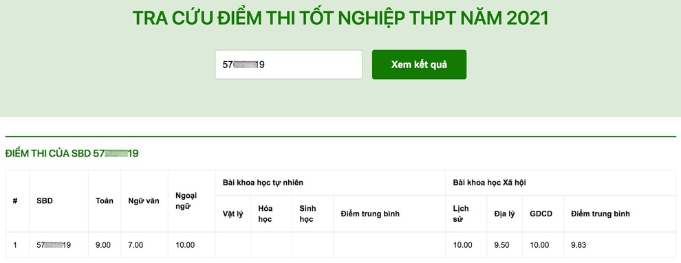 Xuất hiện thí sinh giành tới 3 điểm 10 kỳ thi tốt nghiệp THPT 2021 - 3 Xuất hiện thí sinh giành tới 3 điểm 10 kỳ thi tốt nghiệp THPT 2021 - 3