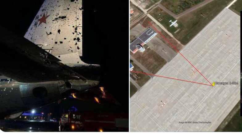 Ukraina hevder å ha ødelagt et russisk luftbårent kommandofly - 1 Ukraine tuyên bố phá hủy máy bay chỉ huy trên không của Nga - 1
