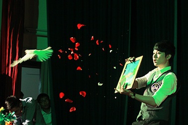 SV diễn ảo thuật ngoạn mục hóa chim bay ra từ... trong tranh