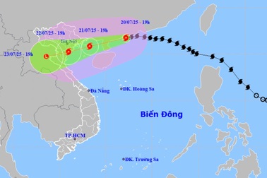 Bão Wipha giảm một cấp, giật cấp 12 vào ngày 22/7