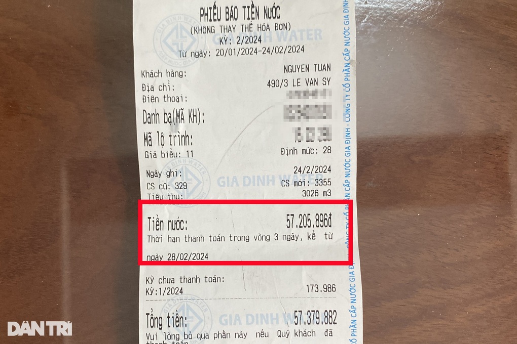 Kiểm định đồng hồ nước nhà hộ dân có hóa đơn 57 triệu đồng ở TPHCM - 1 Kiểm định đồng hồ nước nhà hộ dân có hóa đơn 57 triệu đồng ở TPHCM - 1