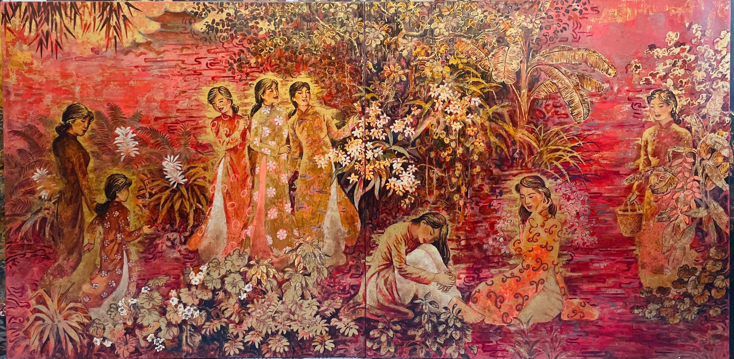 Forntida flickor i målningar av konstnären Nguyen Thanh Hai - 2 Thiếu nữ xưa trong tranh của họa sĩ Nguyễn Thanh Hải - 2