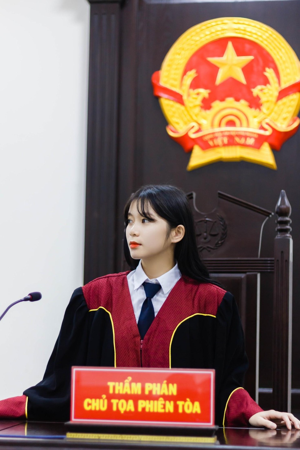 Nữ sinh năm cuối Học viện Tòa án gây sốt với hình ảnh xinh đẹp - 2