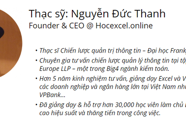 Từ ước mơ đến thành công của CEO đam mê Excel