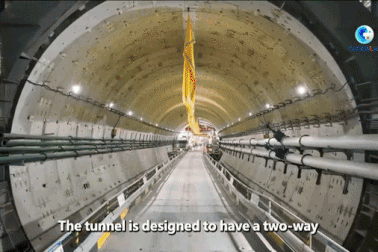 Xem Trung Quốc xây hầm cao tốc 6 làn sâu 70m dưới đáy sông Trường Giang