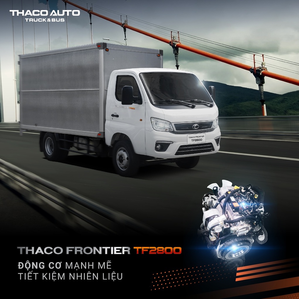 Thaco Frontier TF2800 - Xe tải nhẹ máy dầu hoàn toàn mới - 3 Thaco Frontier TF2800 - Xe tải nhẹ máy dầu hoàn toàn mới - 3