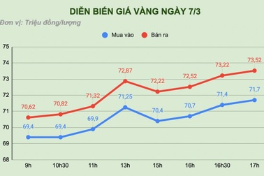 Ngày điên loạn của vàng: Giá nhảy từng phút, khách thót tim nhìn bảng điện