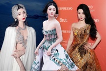 Phong cách "gây bão" của Phạm Băng Băng tại Cannes, có váy của NTK Việt