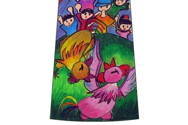 Năm Dậu ngắm những mẫu áo dài có hình gà