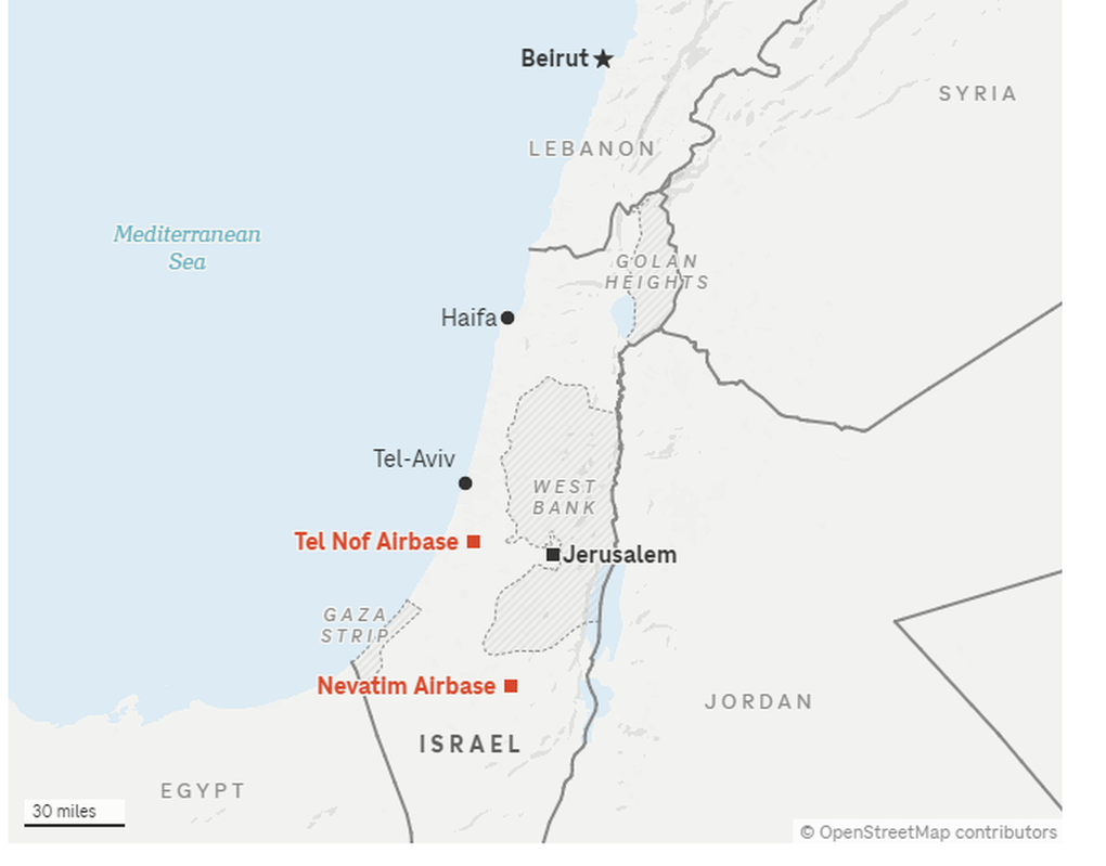Căn cứ không quân Israel có thể đã trúng hơn 30 tên lửa Iran - 2 Căn cứ không quân Israel có thể đã trúng hơn 30 tên lửa Iran - 2