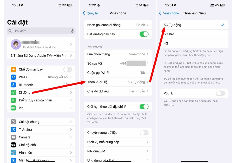 Hướng dẫn kích hoạt kết nối 5G trên điện thoại iPhone và Android - 4 Hướng dẫn kích hoạt kết nối 5G trên điện thoại iPhone và Android - 4