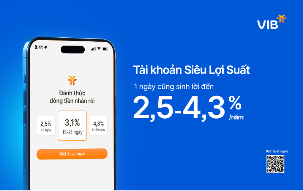 Tài khoản Siêu lợi suất của VIB tặng người dùng mới tiền thưởng không giới hạn - 2 Tài khoản Siêu lợi suất của VIB tặng người dùng mới tiền thưởng không giới hạn - 2