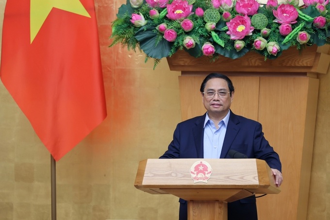 Thủ tướng Phạm Minh Chính kết luận Hội nghị, yêu cầu tập trung tháo gỡ khó khăn cho sản xuất kinh doanh (Ảnh: VGP)