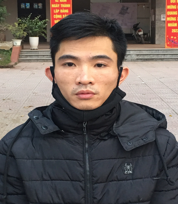 Đối tượng Nguyễn Trung Huyên. Ảnh congan.hanoi.gov.vn
