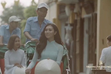 Hoa khôi Diệu Ngọc lên đường thi Hoa hậu Thế giới 2016