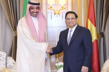 Thủ tướng bàn việc mở rộng hợp tác với hai bộ trưởng của Ả-rập Xê-út