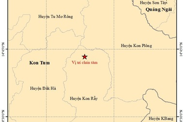 Năm trận động đất xảy ra liên tiếp ở Kon Tum