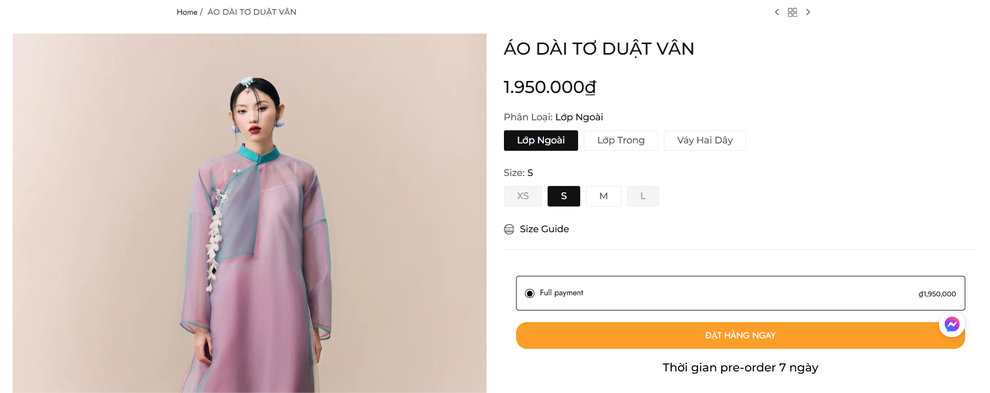 Controversa legată de prețul de 6 milioane de VND ao dai, criticat ca nemeritat, ce spune brandul? - 4 Tranh cãi áo dài 6 triệu đồng bị chê không xứng giá, thương hiệu nói gì? - 4