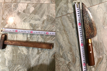 Con dâu dùng dao chọc tiết lợn và búa để giết bố chồng