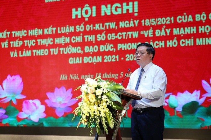 Bí thư Trung ương Đảng, Trưởng ban Tuyên giáo Trung ương Nguyễn Trọng Nghĩa phát biểu chỉ đạo tại hội nghị - Ảnh: VGP/Diệu Anh