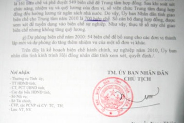 Duyệt gần 2/3 chỉ tiêu biên chế tỉnh cho… một đơn vị