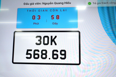 Sáng nay diễn ra phiên đấu giá biển số ô tô đầu tiên