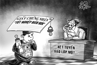 Chạy giấy chứng nhận tốt nghiệp mầm non