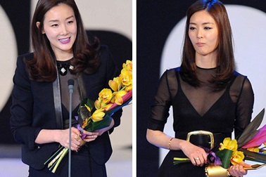 Choi Ji Woo và "đàn em" Lee Yeon Hee khoe dáng với áo xuyên thấu