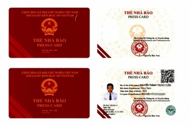 Ban hành mẫu thẻ nhà báo mới