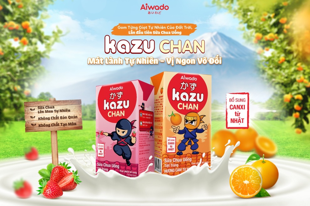 Aiwado mở rộng thị phần với sữa trái cây, sữa chua uống Kazu Chan - 3 Aiwado mở rộng thị phần với sữa trái cây, sữa chua uống Kazu Chan - 3
