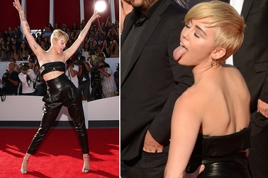 Miley Cyrus táo bạo trên thảm đỏ lễ trao giải VMA