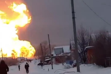 Hiện trường vụ nổ đường ống dẫn khí đốt từ Nga sang Ukraine