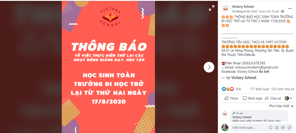 Trường thông báo đi học trở lại, phụ huynh phản đối vì lo lắng dịch bệnh - 2 Trường thông báo đi học trở lại, phụ huynh phản đối vì lo lắng dịch bệnh - 2