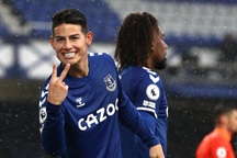 James Rodriguez thăng hoa, Everton giành ngôi đầu bảng Premier League