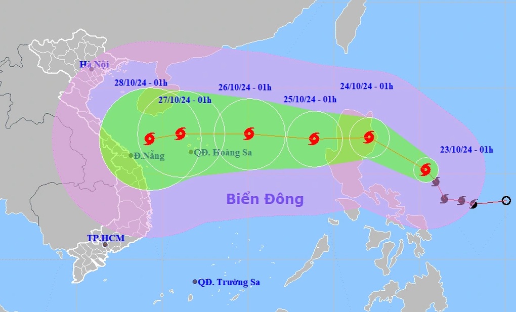 Bão Trà Mi tăng lên cấp 9, cường độ tiếp tục mạnh thêm - 1