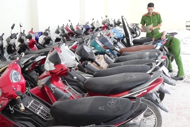 Tạm giữ 60 chiếc mô tô không giấy tờ, bị thay đổi số khung, số máy