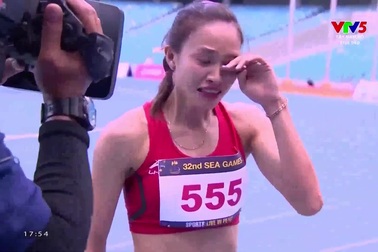 Cảm xúc của Mỹ Tiên sau khi giành HCV 100m vượt rào