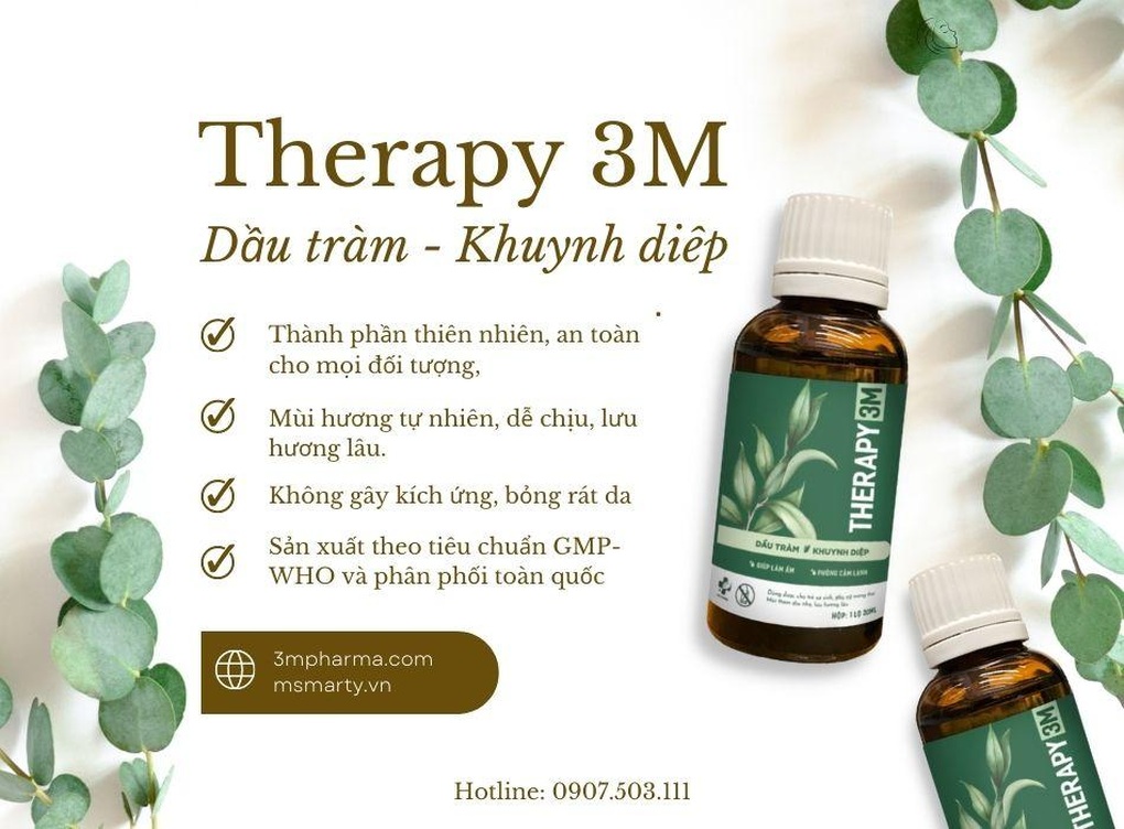 Công dụng của dầu tràm - khuynh diệp Therapy 3M - 2