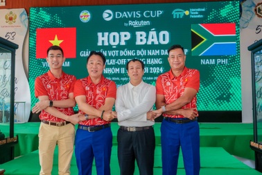 Đội tuyển quần vợt nam Việt Nam đặt mục tiêu cao ở Davis Cup 2024
