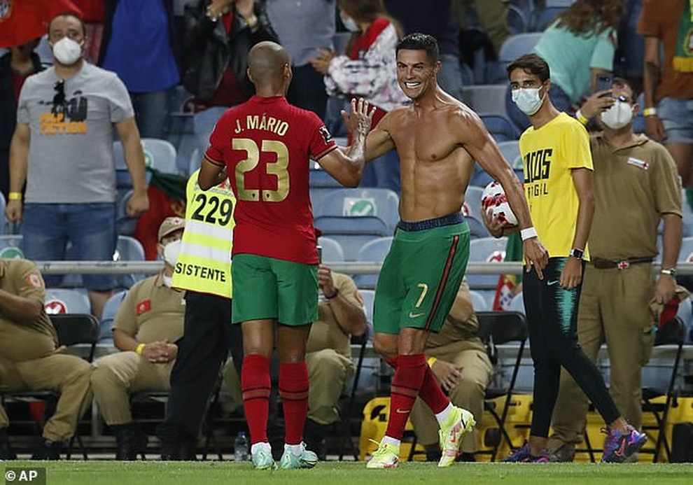 Cởi áo ăn mừng, C.Ronaldo nhận án treo giò ở vòng loại World Cup - 1 Cởi áo ăn mừng, C.Ronaldo nhận án treo giò ở vòng loại World Cup - 1