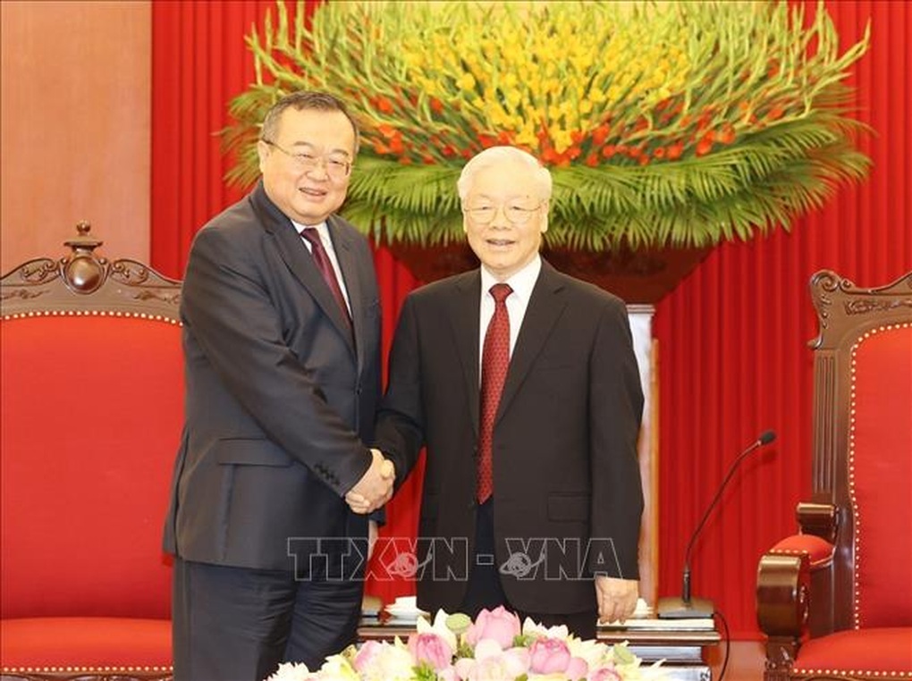 Tổng Bí thư Nguyễn Phú Trọng tiếp Trưởng Ban Liên lạc Đối ngoại TƯ ĐCS Trung Quốc - 1 Tổng Bí thư Nguyễn Phú Trọng tiếp Trưởng Ban Liên lạc Đối ngoại TƯ ĐCS Trung Quốc - 1