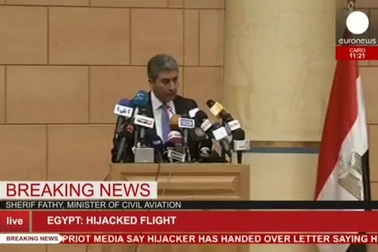 Ai Cập họp báo về vụ cướp máy bay của EgyptAir