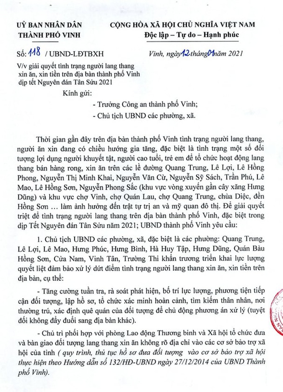 TP Vinh ra quân xử lý dứt điểm tình trạng người lang thang ăn xin - 1 TP Vinh ra quân xử lý dứt điểm tình trạng người lang thang ăn xin - 1