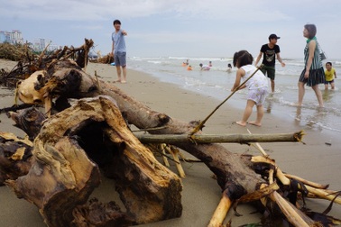 Sau lũ bãi biển Sầm Sơn “chìm” trong rác