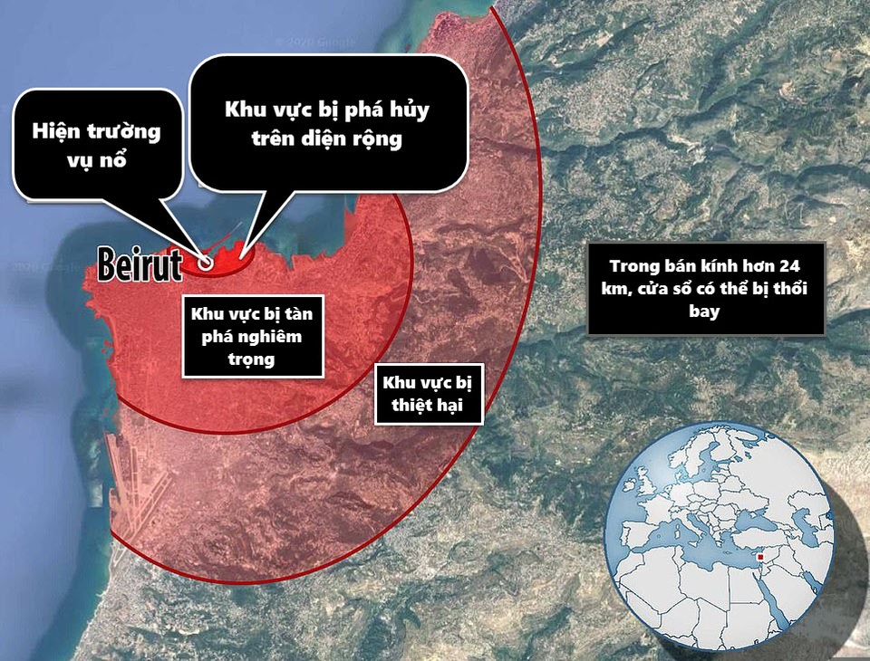 Một phần thủ đô Li Băng bị san phẳng nhìn từ trên cao - 3 Một phần thủ đô Li Băng bị san phẳng nhìn từ trên cao - 3
