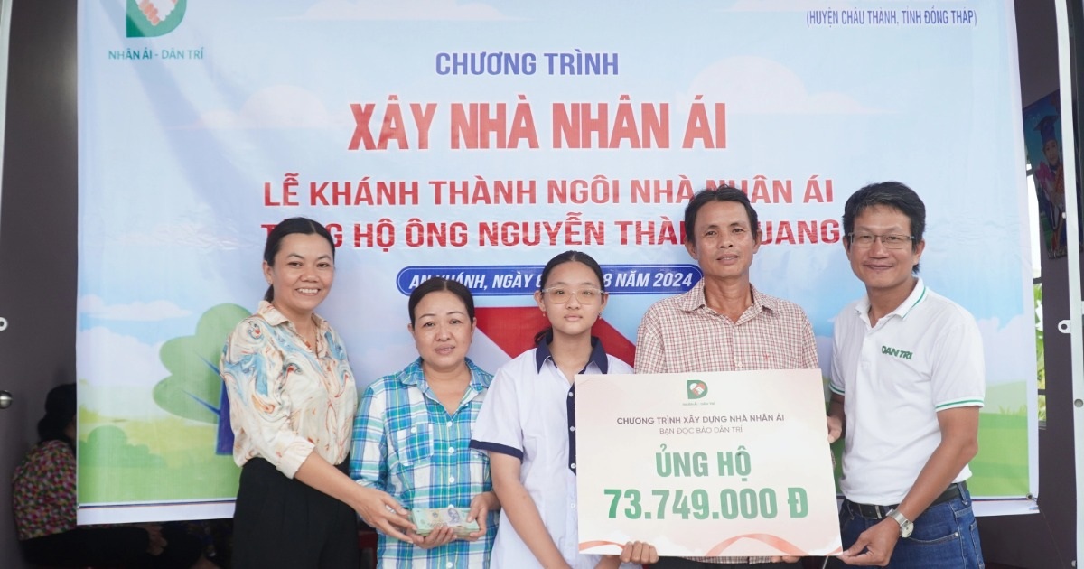 View - Báo Dân trí khánh thành 2 ngôi nhà Nhân ái ở Đồng bằng sông Cửu Long | Báo Dân trí