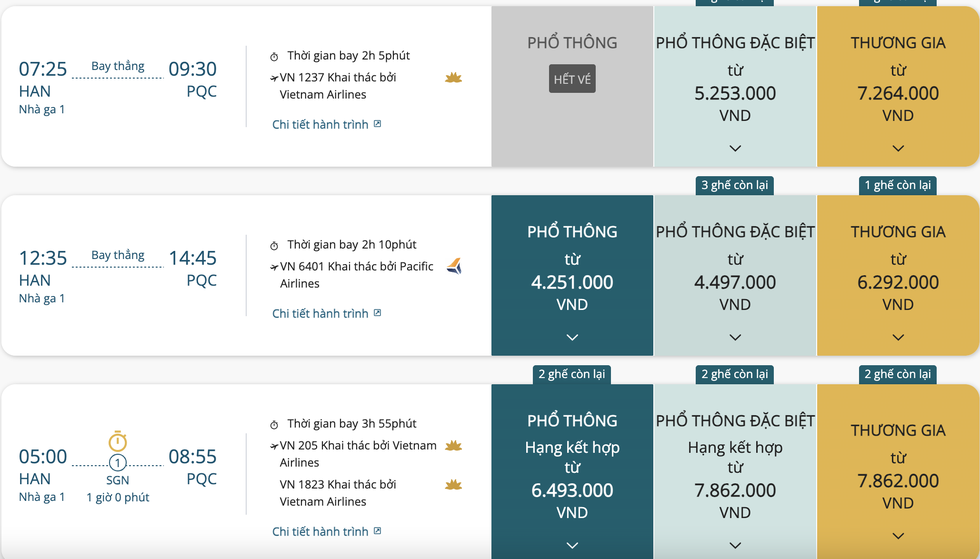 Vé máy bay Phú Quốc giá 10 triệu - đắt hơn cả chuyến du lịch Trung Quốc - 2 Vé máy bay Phú Quốc giá 10 triệu - đắt hơn cả chuyến du lịch Trung Quốc - 2