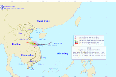 Các tỉnh miền Trung có mưa gió mạnh, nguy cơ lũ lớn