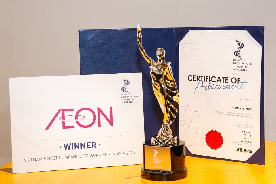AEON Việt Nam hai năm liên tiếp đạt giải “Nơi làm việc tốt nhất Châu Á” - 2 AEON Việt Nam hai năm liên tiếp đạt giải “Nơi làm việc tốt nhất Châu Á” - 2
