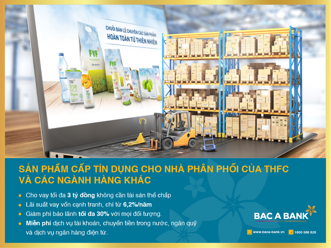 Bắc Á BANK ưu đãi cấp tín dụng cho Nhà phân phối THFC và các ngành hàng khác - Ảnh 1.